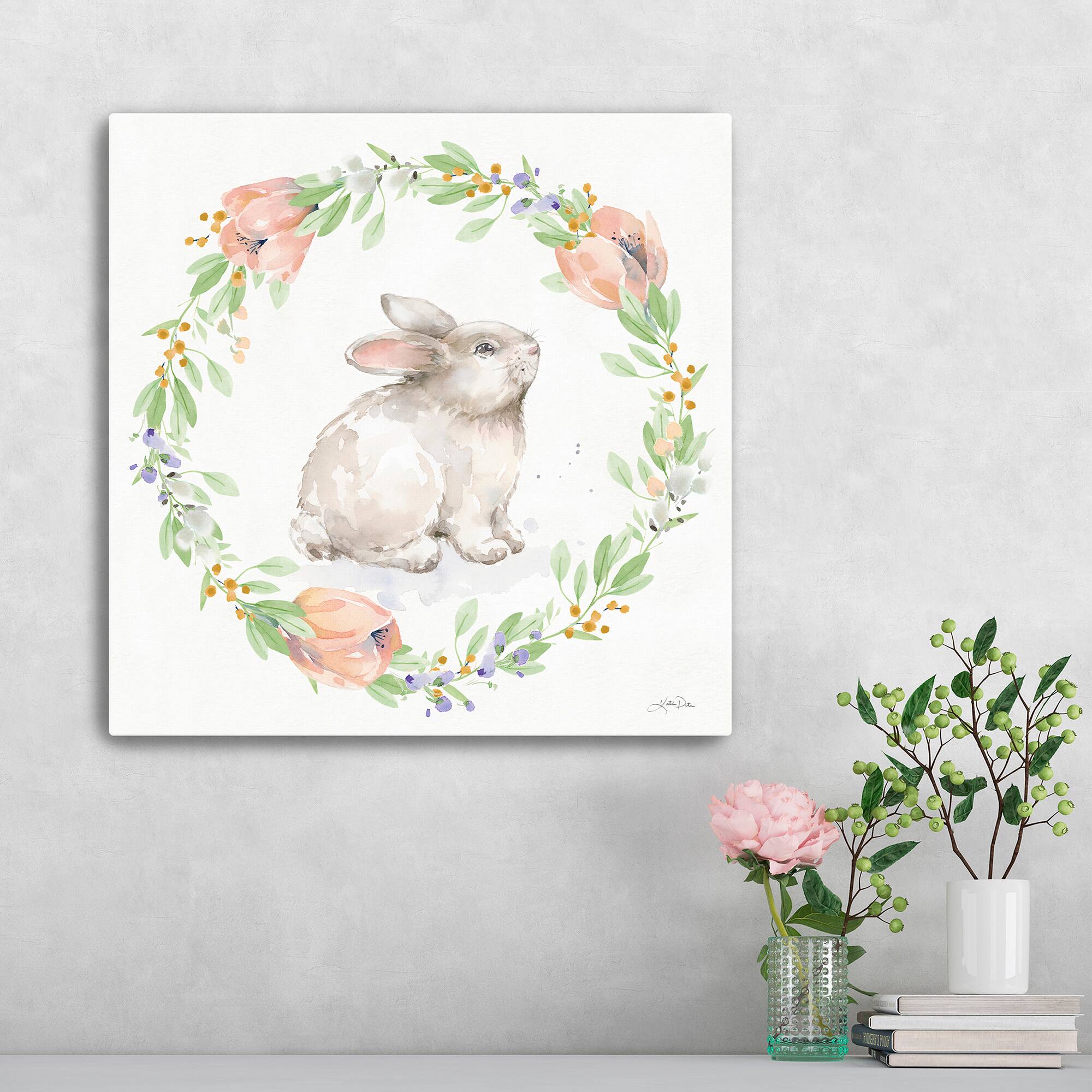 Lumaprints Blooming Bunnies I Canvas Giclée Art